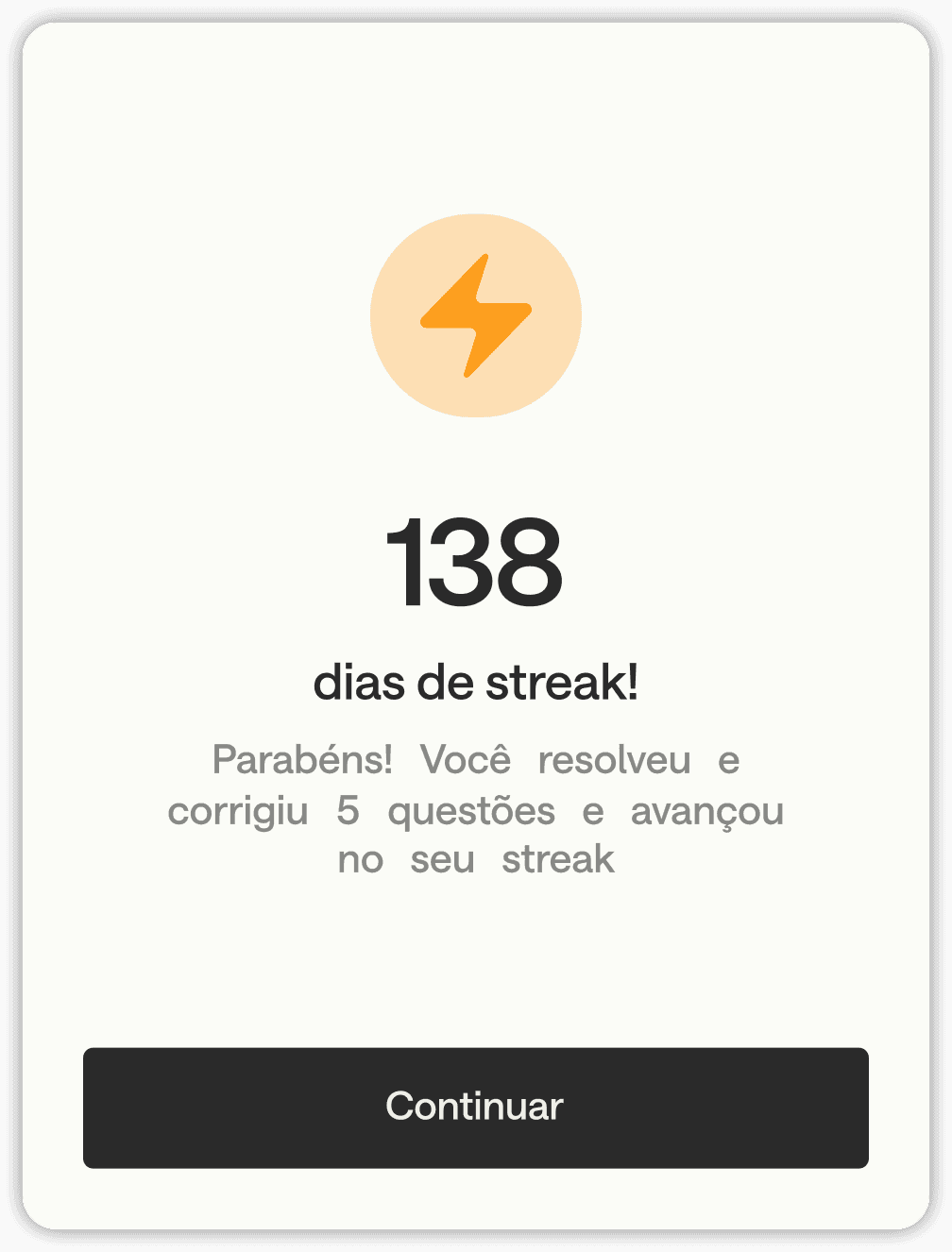Streak diário